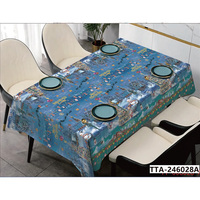 Nappe de Noël rectangulaire en plastique lavable, imperméable et anti-taches pour les fêtes de famille, les réceptions de réveillon et la maison festive
