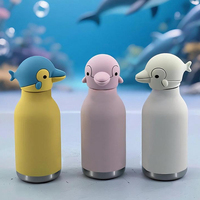 Thermos isotherme en acier inoxydable 304 de 540 ml, design mignon, écologique, bouteille d'eau portable pour enfants, camping