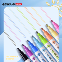 Juego de Marcadores Artísticos con Purpurina de Doble Punta Redonda, 8 Colores, para Pintar, Marcar y Manualidades, Venta al Por Mayor de Fábrica Genvana