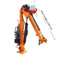 500kg 1000kg 1ton Petite grue de voiture Portable OEM 12v/24v Grue montée sur véhicule avec palan électrique