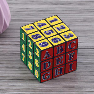 Jiyangwa Cube de Rubik 3x3 avec chiffres et lettres, jouet éducatif pour enfants de 5 à 14 ans, cube magique unisexe - Product Image 1
