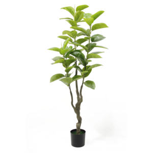 Planta verde falsa grande realista de 180CM y 6 pies de altura al por mayor barata <span class=keywords><strong>en</strong></span> maceta árbol de goma Artificial para decoración de exteriores e interiores - Product Image 6