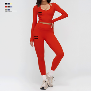 Seamless Curvy High Waisted Ribbed Activewear Running Pilates Trendy Workout Butt Lift Sportswear Yoga Wear Daily Wear Yoga Set