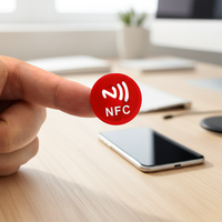 Etiqueta NFC Mini RFID de PVC Personalizada, Impermeable, NTA 213/215/216, 13.56MHz, con Código QR 1K, Anti-falsificación, para Pagos en Hoteles, 25mm