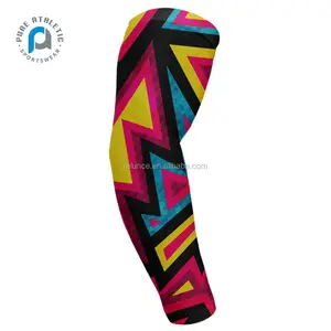 PURE Custom Sublimation Print Youth Kids Sports Arm Sleeves Football Basketball Compression Sleeves Arm Custom Arm Cover