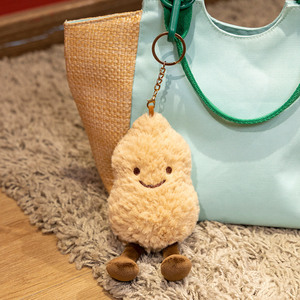 EZBABY Good Things Peanut Fun Persimmon Doll Cuscino Peluche a Forma di Cartone Animato con Ciondolo - Product Image 3