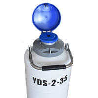 Conteneur de stockage d'embryons liquides à l'azote liquide YDS de 2 litres avec ouverture de 35 mm, 2L