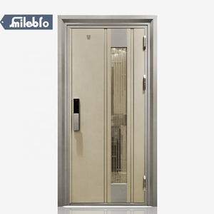Smile bro chine extérieur porte en verre usine vendre puits porte d'entrée belle porte en verre de sécurité avec petite fenêtre ouverte <span class=keywords><strong>3f</strong></span> * 7f - Product Image 3