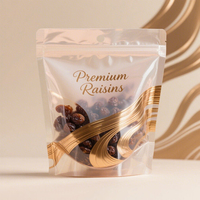 Sac debout imprimé de luxe en or rose personnalisé avec fenêtre transparente sac d'emballage en plastique de raisin de qualité alimentaire sacs de luxe
