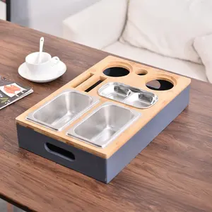 Bier Sofa Snackbox Fernbedienung Handy-Speicher Himmel und Erde Abdeckung magnetisches hölzernes Snack-Tablett-Speicherbox