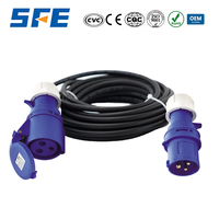 Câble d'extension d'alimentation extérieur robuste et étanche SFE CE 16A 250V 2P+E, prise industrielle