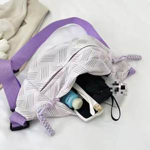 I-0934 femmes sport taille poitrine sac fermeture éclair Durable Nylon matériel frais forêt décontracté Niche taille sac à bandoulière - Product Image 5