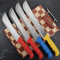 Couteau de boucher de cuisine en acier inoxydable personnalisé, couteau de chef tranchant, manche en plastique, écologique, en stock, moderne, poli haute brillance