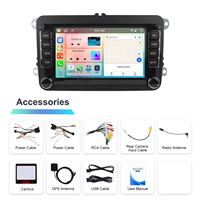 Autoradio Android Podofo 7'' 4+64G avec Carplay/Android Auto sans fil, GPS, WIFI, BT, FM pour Volkswagen/VW/PASSAT/POLO/GOLF 5 6/TOURAN