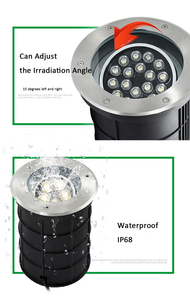 Faretti LED da Esterno Impermeabili Interrati 3W 5W 12W 18W con Angolo di Illuminazione Regolabile - Product Image 3