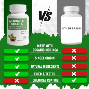 Nhãn hiệu riêng Halal gốc ăn trưa vitamin bổ sung NAD sản phẩm dầu thực vật oleifera hạt giống Hữu Cơ <span class=keywords><strong>Moringa</strong></span> máy tính bảng cho sức khỏe phụ nữ - Product Image 3