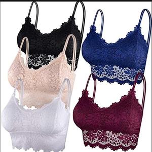 Top de Encaje con <span class=keywords><strong>Tirantes</strong></span> Finos y Diseño de Girasol para Mujer, Bralette, Ropa Interior - Product Image 3