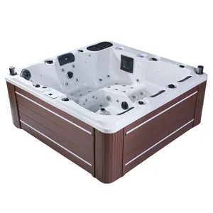 Förderung von Outdoor-Computer tragbare Spa Whirlpool Whirlpool schwarz Acryl Modern Hotel freistehende Ecke TV-Ständer 2 Jahre PFR