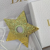 Pendentif Pentagramme Métallique Multi-Styles - Bicolore Or et Argent, Accessoire Cadeau, Peut Être Associé à un Coffret Cadeau - Vente en Gros