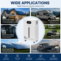 Batería LiFePO4 de 51.2V 300Ah, 15360Wh, de pie, para almacenamiento de energía solar, respaldo doméstico, fuera de la red, con BMS, 6000 ciclos