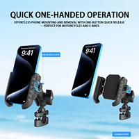 Support de téléphone pour moto avec logo personnalisé, fixation rapide anti-vibration pour guidon