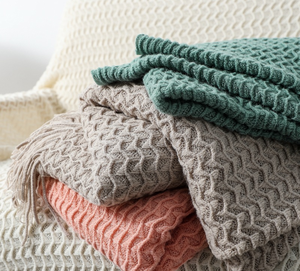 Serviette de canapé en tricot 100% coton polyester blanc, jeté de canapé, couverture de canapé douce et confortable, tissée pour canapé - Product Image 4