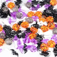 Nicro 160 pièces Mini décorations en acrylique en forme de citrouille, fantôme, araignée, crâne, os, chapeau de sorcière pour vases, décoration de table pour Halloween et maison hantée