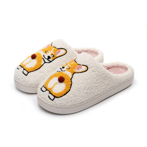 <span class=keywords><strong>Pantofole</strong></span> di lana <span class=keywords><strong>imbottite</strong></span> calde per gli amanti degli animali domestici invernali Corgi - Product Image 6