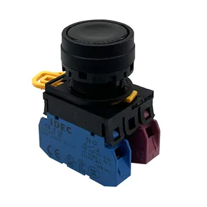 IDEC switch YW1B-M1E11B Black Flat Head Push Button Switch and indicator light YW series control components from YAMAT