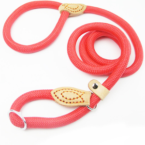Adjustable <span class=keywords><strong>Loop</strong></span> Pelatihan Kerah Kalung Heavy Duty Dikepang Slip Memimpin Tali Anjing Tali - Product Image 4