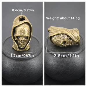 Schädel kopf Regenschirm Seil EDC Zubehör DIY Halloween Dekoration Todes messer Anhänger Schlüssel anhänger - Product Image 5