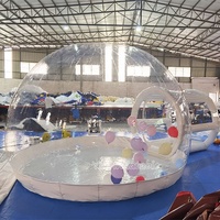 Dôme bulle gonflable de 3 m pour enfants, tente professionnelle en PVC avec tunnel pour mariage blanc, durable, OEM