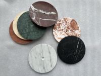 Plateaux décoratifs en pierre naturelle pour villas modernes SH STONE – 7 couleurs, luxe, personnalisables, ronds, en marbre, flottants