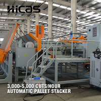 Scie à découper multi-têtes automatique HICAS SF8005 |   3-5 lames pour la découpe du bois de palette |   6000 mm 19,5 kW CE