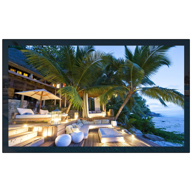 55inch Android 11 Weatherproof Outdoor AF Coating Black Glass Smart TV Waterproof Outdoor TV