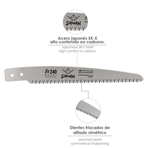 Lama di ricambio per sega Samurai JS 240 mm. - Product Image 3