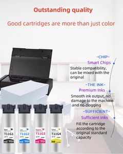 Cartouche d'encre pigmentée compatible T11G1 T11H1 T11G2 T11G3 T11G4 pour imprimante Epson WorkForce Pro WF-C5390 WF-C5890 - Product Image 5