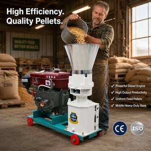 Granulateur industriel mobile à moteur diesel haute performance pour la production <span class=keywords><strong>de</strong></span> granulés d'aliments pour animaux, volailles et bétail - Product Image 1