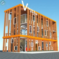 Centre commercial modulaire à 3 étages, bâtiment commercial pour motel, magasin de détail, chambre d'hôtes, restaurant