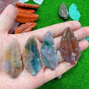 5 cm Natural Stone Crystal Feather Gemstones Healing Crafts Pendants Accessary Unique <b>Gifts</b> - Product Image 2