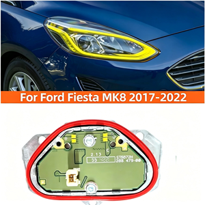 Module de feux de jour LED jaunes H1BB13D278AC pour <span class=keywords><strong>Ford</strong></span> <span class=keywords><strong>Fiesta</strong></span> MK8 2018-2021 Focus MK4 2019-2021 – Mise à jour - Product Image 1