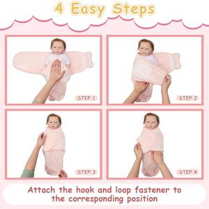 2 Paket Selimut Swaddle dengan Topi untuk Bayi, Selimut Swaddle Katun 0-12 Bulan, Selimut Bayi yang Bernapas, Penting untuk Bayi Baru Lahir - Product Image 6