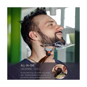 Gabarit de façonnage de barbe pour hommes, peigne guide réglable pour coiffure de barbe, pour barbiers, en plastique durable, cadeaux promotionnels en soie - Product Image 1