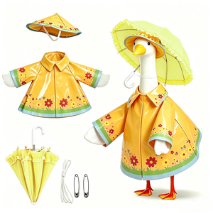 Conjunto de Ropa Decorativa para Ganso de Jardín, Impermeable, Disfraz de Fantasma para Estatua de Ganso de Exterior - Product Image 1