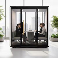 Cabine de bureau acoustique modulaire portable Comine avec design moderne, espace de travail insonorisé pour immeubles de bureaux et entrepôts