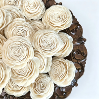 Fleur de rose en bois Sola faite à la main, écologique, 10 cm, en gros, pour aromathérapie, décoration intérieure et extérieure, et pour les remises de diplômes