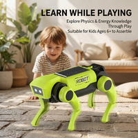 Hochwertiger Solar-Energie-Roboter Hund Katze 3-in-1 STEM-Spielzeug DIY-Bausatz Duale Stromversorgung Lehrreiches Wissenschaftsspielzeug für Kinder