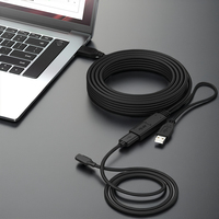 Câble d'extension de données USB 3.0 double plaqué or avec puce amplificatrice intégrée et gaine en nylon pour disque dur, clé USB et ordinateur portable