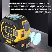 Télémètre laser 3-en-1 Instrument de mesure numérique Ruban à mesurer Outil de mesure de distance