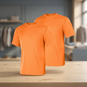 Camiseta Personalizada de Manga Corta con Cuello Redondo para Hombre, Color Naranja, Lisa, Informal, de Algodón, Venta al por Mayor, OEM, ODM, Marca Privada - Product Image 3
